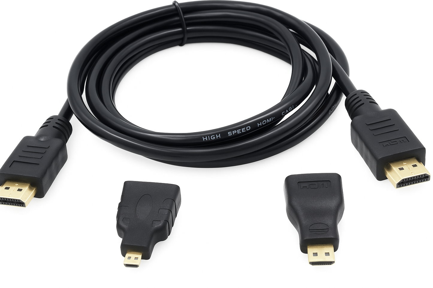 3-in-1 HDTV Cable – HDMI to Mini & Micro HDMI Video Adapter (Type A to C/D) product image