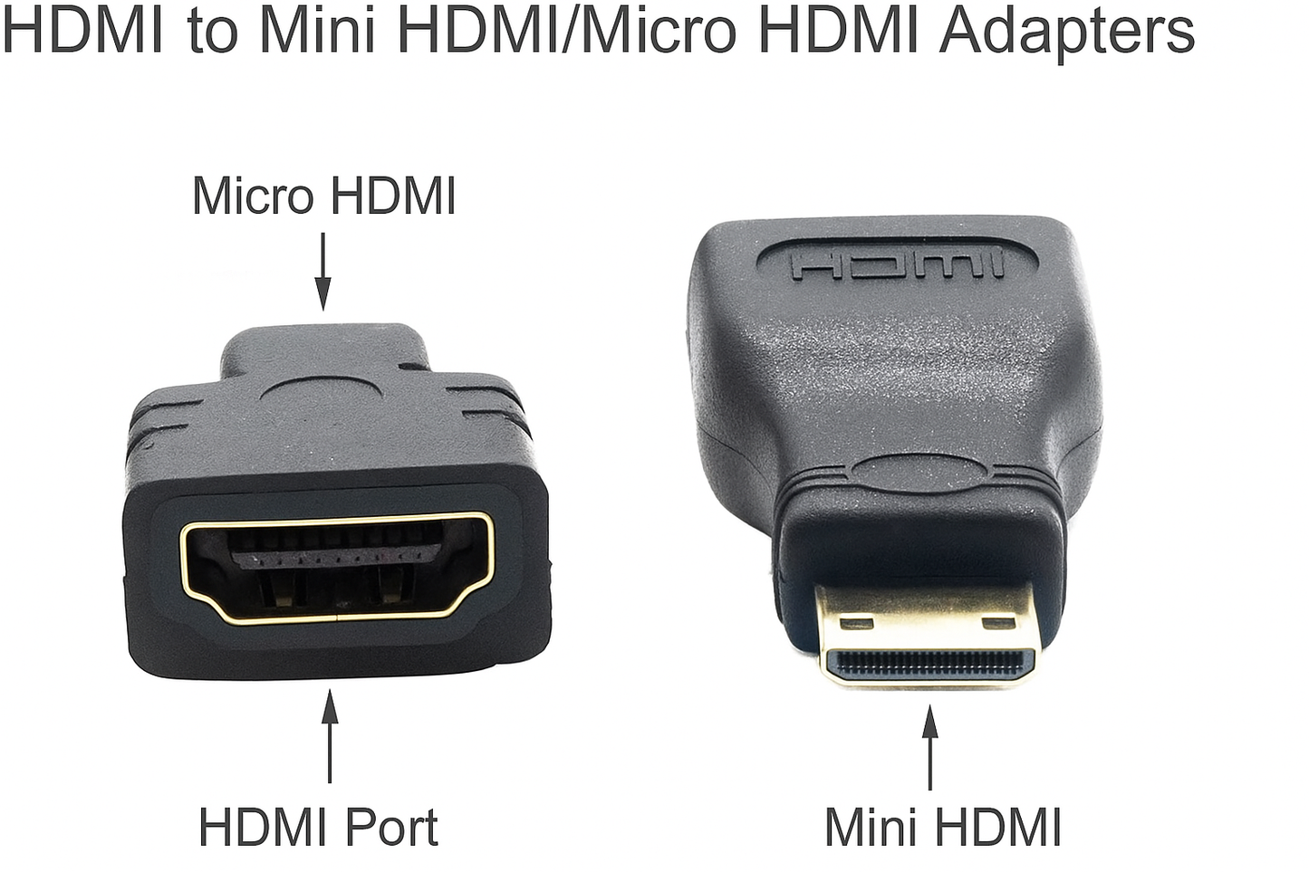 3-in-1 HDTV Cable – HDMI to Mini & Micro HDMI Video Adapter (Type A to C/D) product image