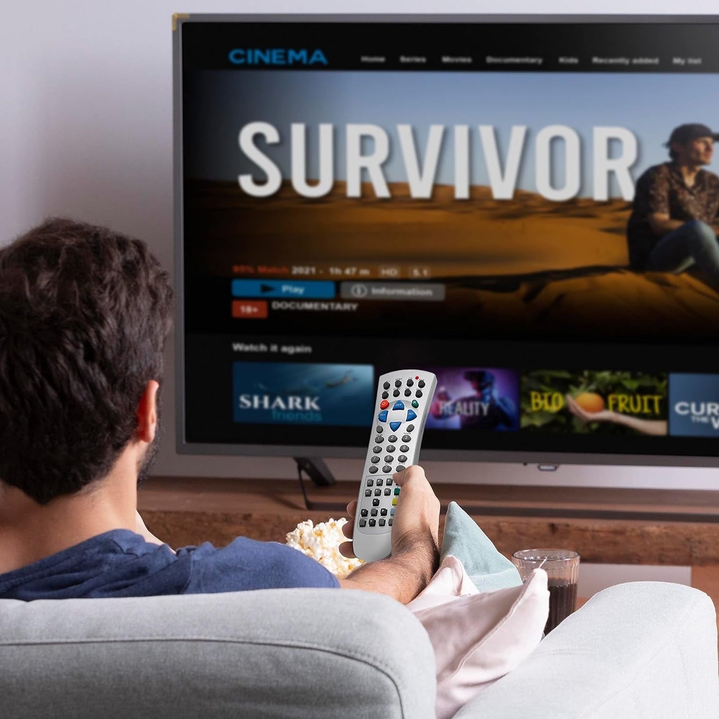 8-in-1 Universal Remote Control – TV, DVD, VCR, SAT, A/C & More product image