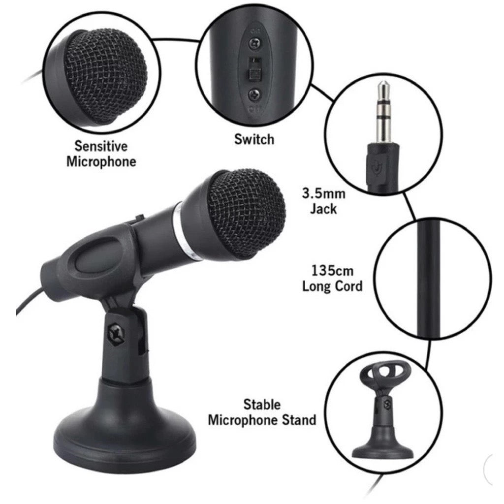 Classic Stereo Microphone – 3.5mm Plug, Compact Design, Wide Frequency Range product image