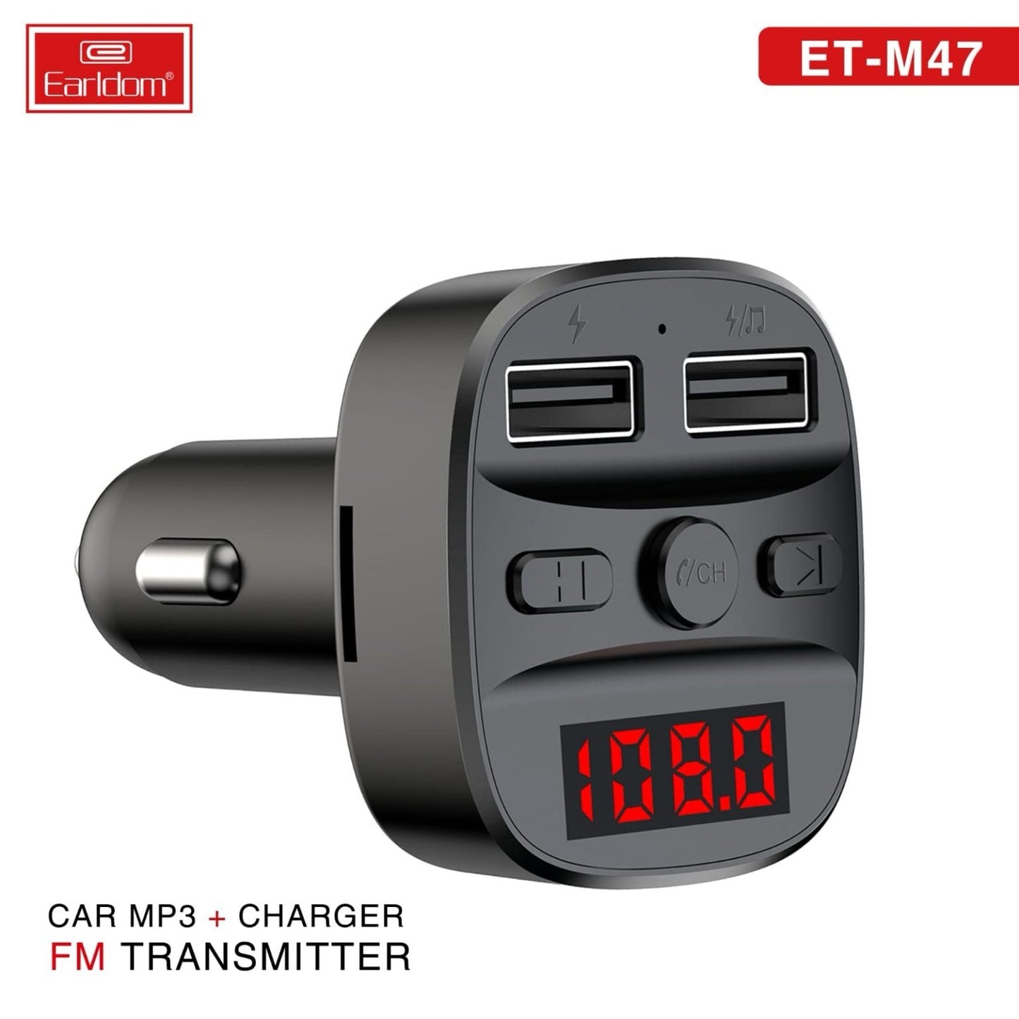 Car MP3 Player with FM Transmitter & Dual USB Charger – Bluetooth Hands-Free product image