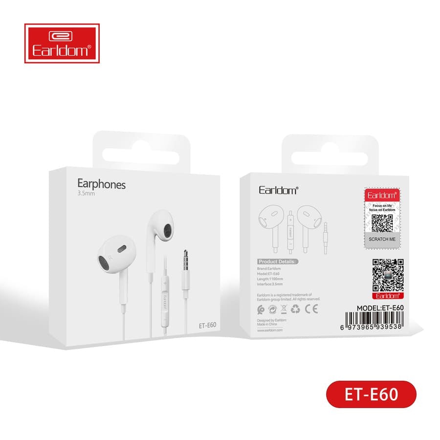 3.5mm In-Ear Earphones – Wired Stereo Headset with Mic & Tangle-Free Cable product image