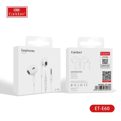 3.5mm In-Ear Earphones – Wired Stereo Headset with Mic & Tangle-Free Cable product image