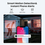 HomiQ Life Window Security Camera 3MP 2K, Indoor WiFi Cameras 2.4GHz/5GHz with Colorvue AI Color Night Vision, Motion & Person Detection with Auto-Focus , Easy Installation, 24/7 Recording Works with Alexa & Google Home
