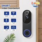 Wireless Video Doorbell Camera, Smart Security Doorbell Camera, 1080P, AI Human Detection , Night Vision, Instant Alert, Two Way Audio, 2.4G WiFi Only, Simple Installation and Rechargeable Battery, Cloud Storage, WiFi Camera